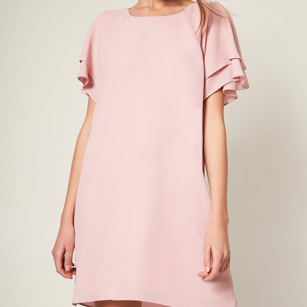 Pink Stitch Elise Flutter Sleeve Dress
